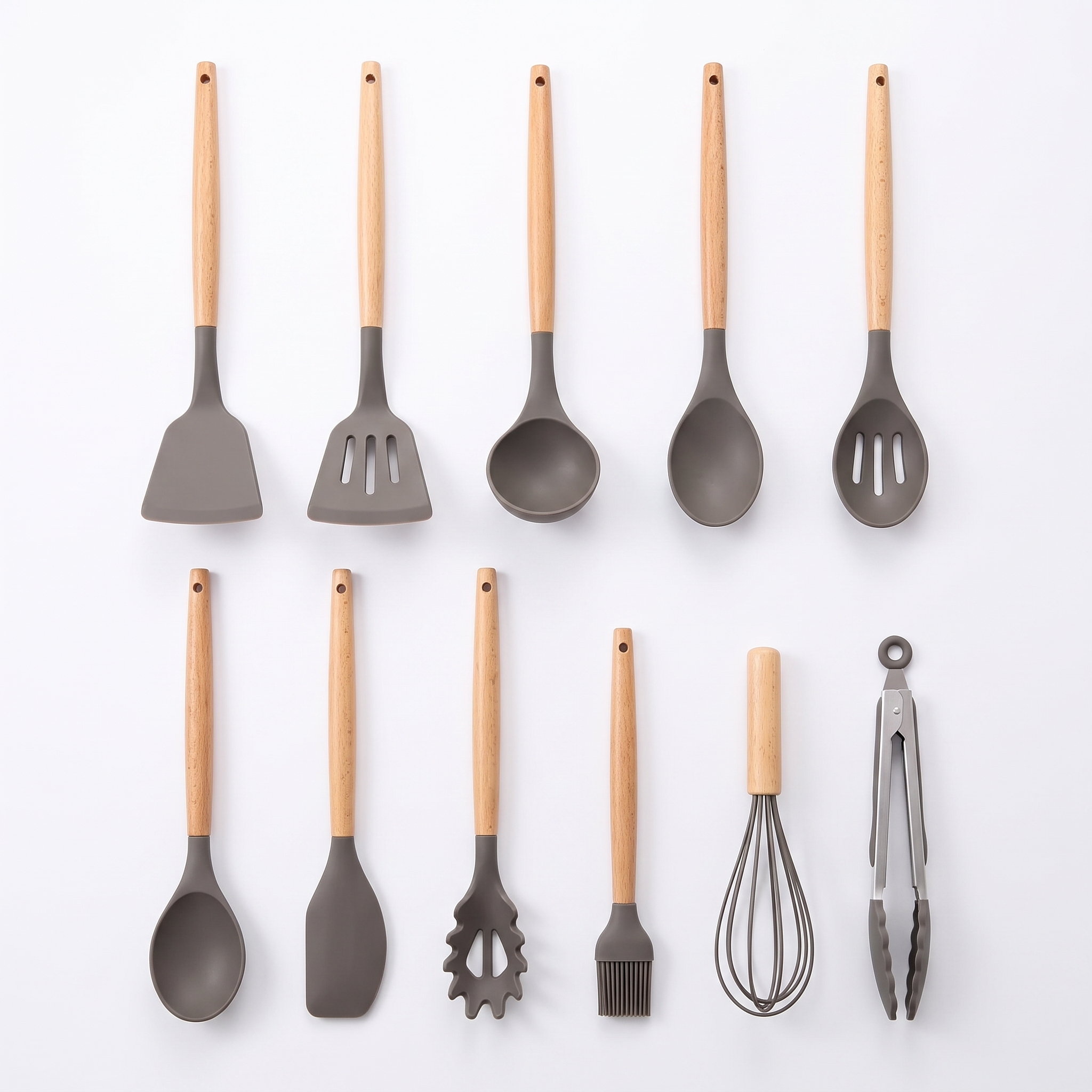 Juego de 19 utensilios de cocina de silicona antiadherente
