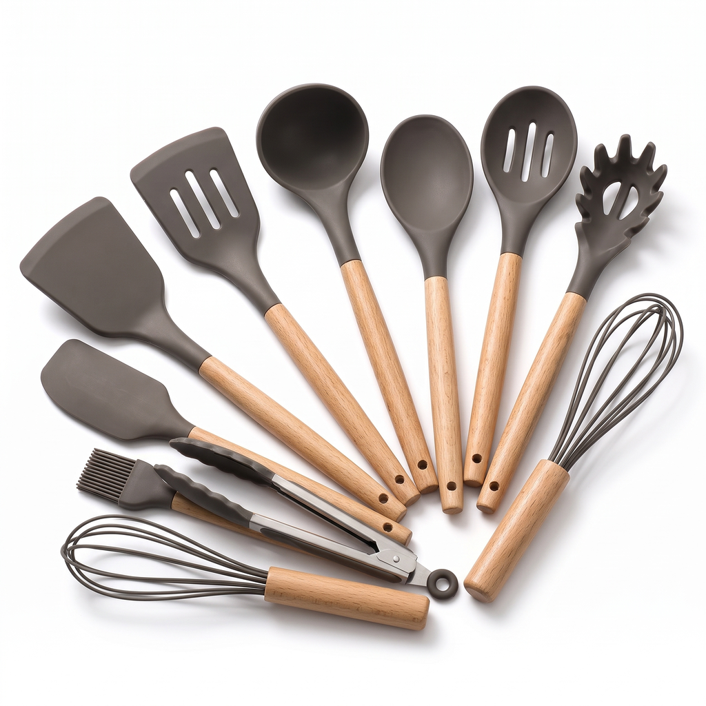 Juego de 19 utensilios de cocina de silicona antiadherente